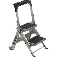 &eacute;chelle escabeau avec roues pivotantes, 2 marches, 23" x 21" x Hauteur 34,50" Ontario Packaging