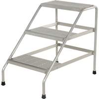 Aluminum Step Stand, 3 Step(s), 22-13/16" W x 34-9/16" L x 30" H, 500 lbs. Capacity VD459 | Ontario Packaging