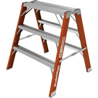 Buildman™ Step-up Workbench, 3' H x 34.75" W x 33.25" D, 300 lbs. Capacity, Fibreglass VD700 | Ontario Packaging