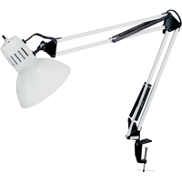 Swing Arm Clamp-On Desk Lamps, 100 W, Incandescent, C-Clamp, 36" Neck, White XA983 | Ontario Packaging