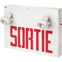 Stella Combination Signs - Sortie, LED, Hardwired, 17-1/2" L x 12-1/2" W, French XB932 | Ontario Packaging