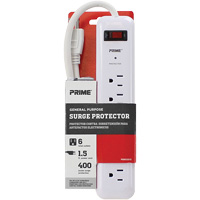 Surge Protector, 6 Outlets, 400 J, 1875 W, 2' Cord Ontario Packaging