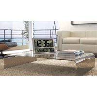 Jumbo Clock, Digital, Battery Operated, 16.5" W x 1.7" D x 11" H, Silver Ontario Packaging
