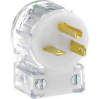 Angled Hospital Grade Extension Plug, Nylon, 20 Amps, 125 V Ontario Packaging