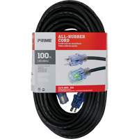 All-Rubber™ Outdoor Extension Cord, SJOOW, 12/3 AWG, 15 A, 100' XI529 | Ontario Packaging