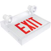 Exit Sign with Security Lights, LED, Battery Operated/Hardwired, 12-1/10" L x 11" W, English XI789 | Ontario Packaging