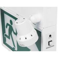 Running Man Sign with Security Lights, LED, Battery Operated/Hardwired, 12-1/10" L x 11" W, Pictogram Ontario Packaging