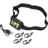 Headlamp, LED, 350 Lumens, 2 Hrs. Run Time, Rechargeable Batteries XI801 | Ontario Packaging