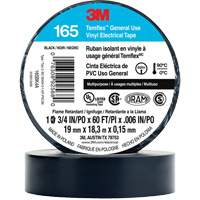 Temflex General Use Vinyl Electrical Tape 165, 19 mm (3/4") x 18 M (60'), Black, 6 mils Ontario Packaging