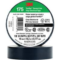 Temflex General Use Vinyl Electrical Tape 175, 19 mm (3/4") x 18 M (60'), Black, 7 mils Ontario Packaging