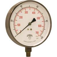 Contractor Pressure Gauge, 4-1/2" , 0 - 100 psi, Bottom Mount, Analogue YB900 | Ontario Packaging